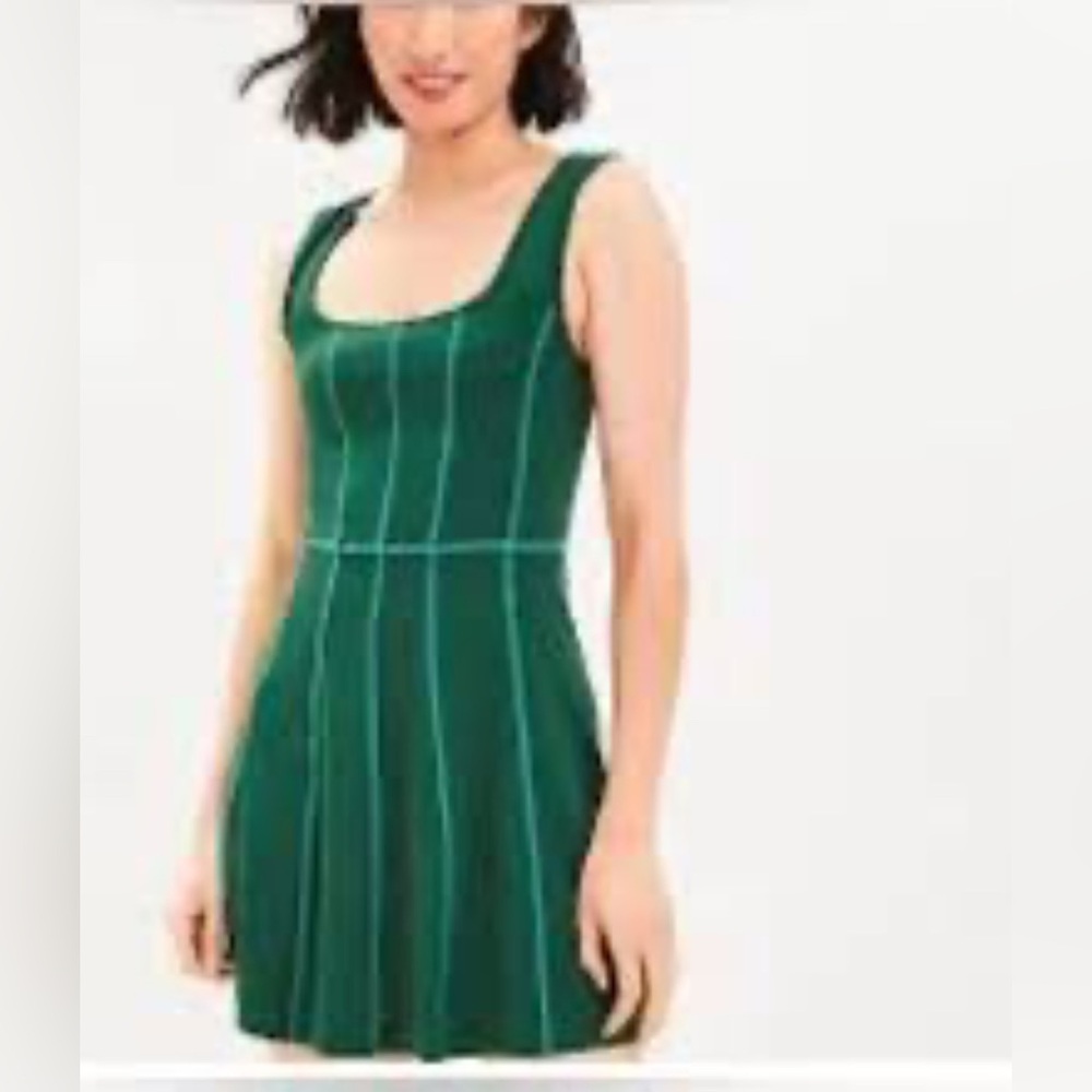Lou & Grey Green Fit and Flare Midi Dress for Weddings